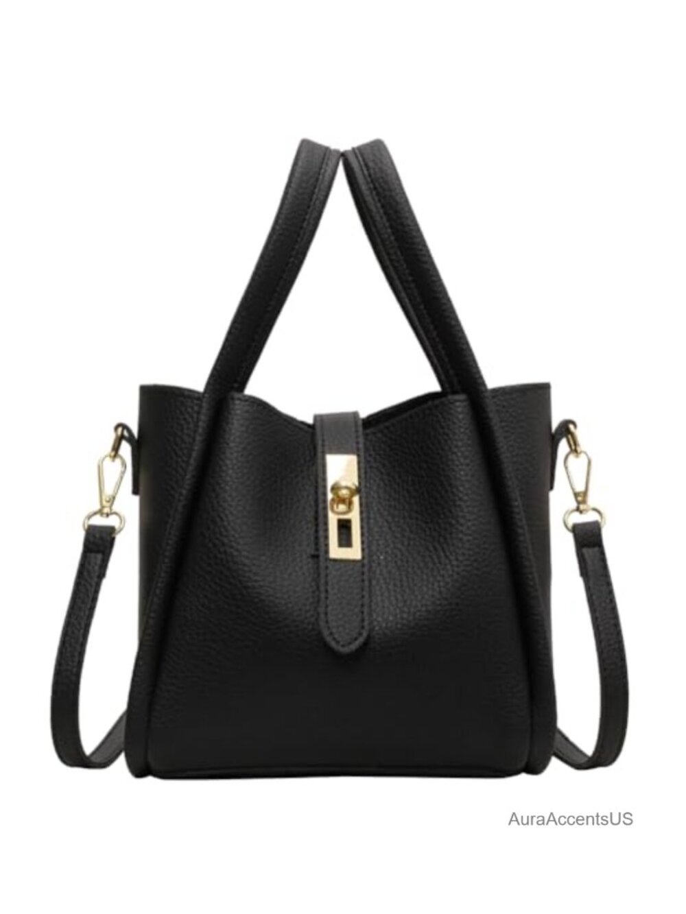 Faux Leather Crossbody Bucket Bag Small Handbag Vintage Shoulder Purse